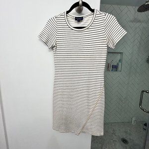 Black and White Striped Buckley K T-shirt Dress